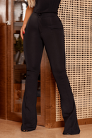 Calça Flare Básica com Bolsos Empina Bumbum