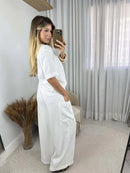 Kit 2 Conjuntos Blusa Decote V e Calça