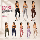 Kit 3 Calças Legging Canelada Cintura Alta | Zero Transparência, Alta Compressão e Modelo Corpo