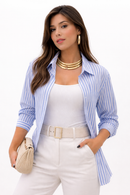(KIT COM 3) Camisa Feminina Manga Longa Estilosa | PROMOÇÃO OUTONO
