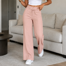 (Compre 2 e Leve 3) Calça Pantalona Gabi em Malha de Seda Gelo e Poliéster
