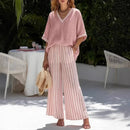 Conjunto Calenne™ em Linho de Algodão com Contraste