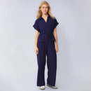 Conjunto Valena™ com Amarração de Laço e Pantalona Fluida