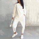 Conjunto Eva™ Blusa de Recorte Assimétrico e Calça Jogger com Bolsos