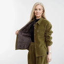 Conjunto Moscou™ Em Cotelê Super Macio / Acabamento Peluciado e Charme para o Inverno!