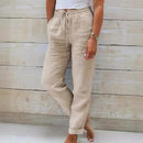 (Compre 1 Leve 2) Calça Cagliari™ em Linho de Algodão e Cós Ajustável