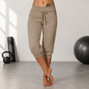Calça Casual Esportiva Athena™ com Comprimento Capri, Barra Estruturada e Cós Ajustável