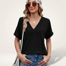 (PAGUE 1 LEVE 2) Blusa Elvara™ com Decote V e Estilo Atemporal